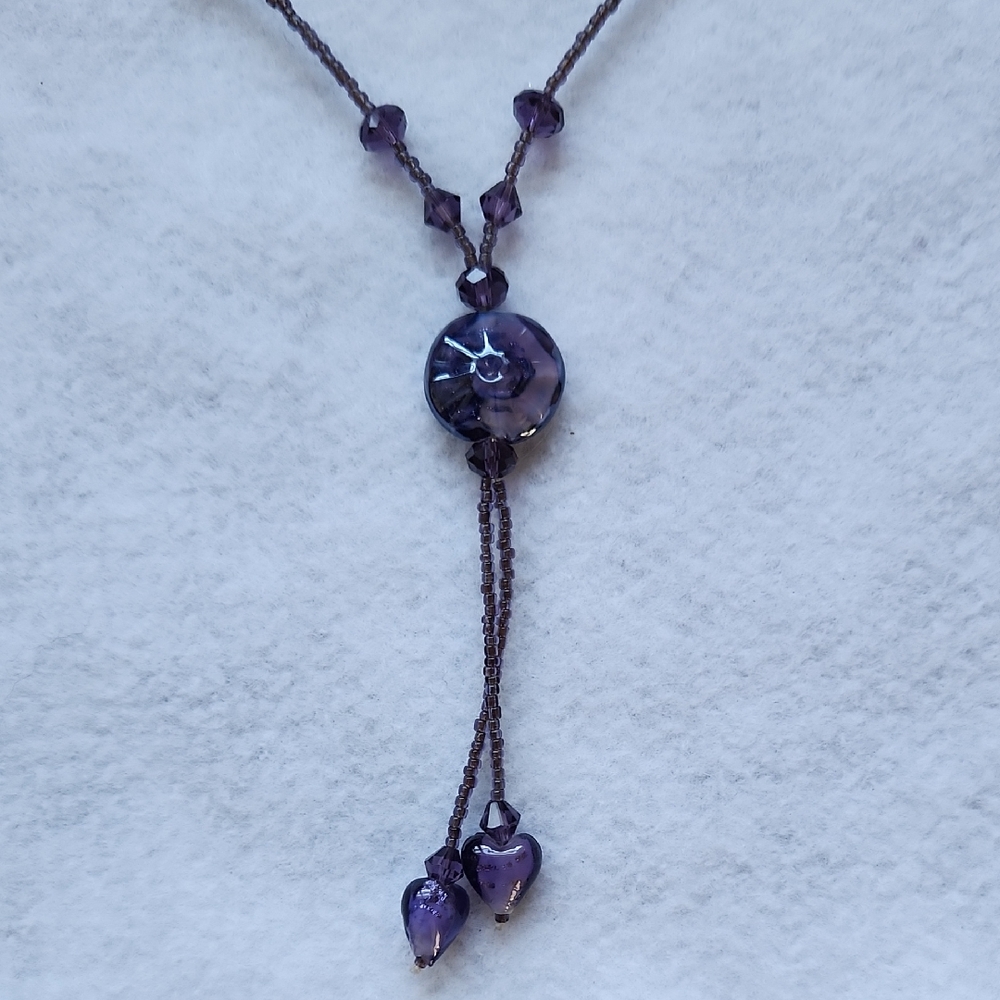 Elegant Purple Beaded Necklace